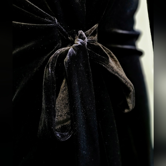 Anne Klein velvet wrap long sleeve top. Size Small - Picture 6 of 10